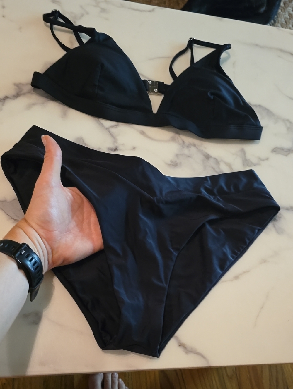 Women's Black Bikini Set - Classic Two-Piece Swimwear